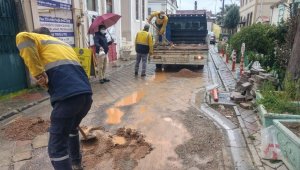 Buca'da bozulan yollarda tadilat çalışmaları