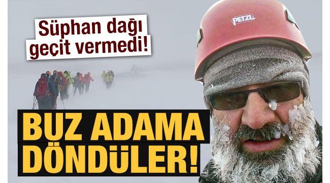 Buz adama döndüler...