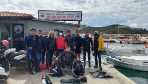 Datça'daki 4 limanda dip temizliği yapıldı