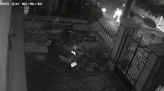 "Duba" hırsızlık anları kameralara böyle yansıdı