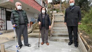 Engelli kadının merdiven talebi karşılandı