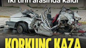 İki tırın arasında kaldı: 1 ölü