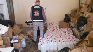İzmir'de sahte etil alkol operasyonu