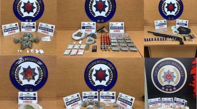 İzmir'de uyuşturucu satıcılarına baskın: 17 tutuklama