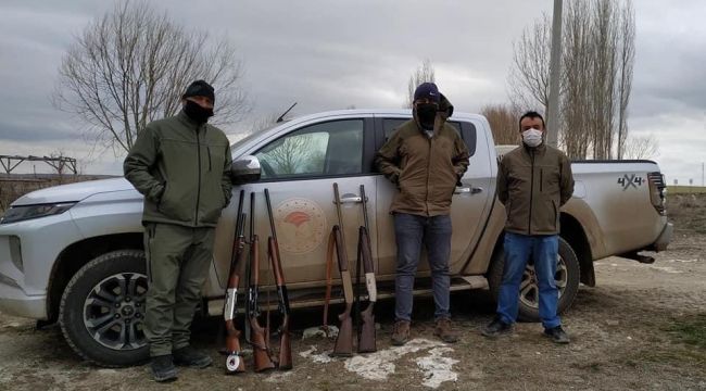 Kaçak avcılar yasal işlemden kaçamadı