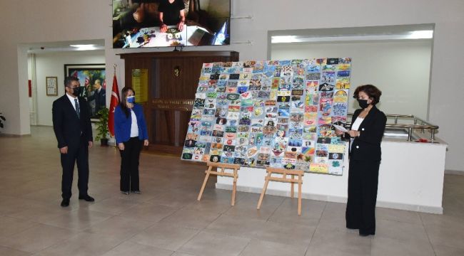 Maskeler sanata dönüştürüldü