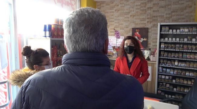 Maskesiz büfe çalışanı kadının savunması