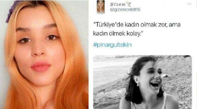 Öldürülen Gizem'den 'Pınar Gültekin' paylaşımı