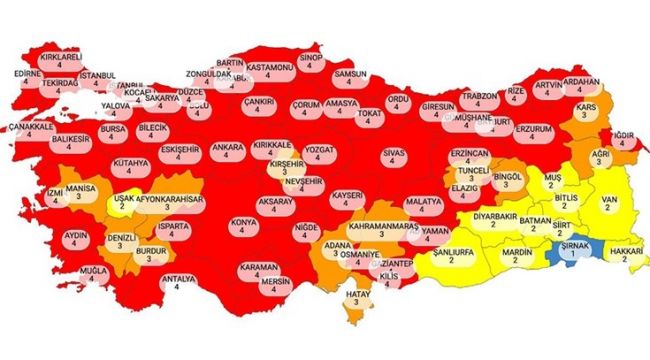 Sağlık Bakanı Koca, risk haritasını yayımladı