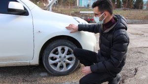 Sıfır aldıkları araç hasarlı çıktı