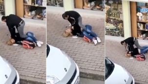 Tartıştı, sokak ortasında böyle dövdü