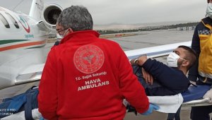 Uçak ambulans yetişti