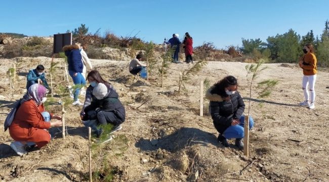 Vefat eden sağlık çalışanları anısına fidan dikildi