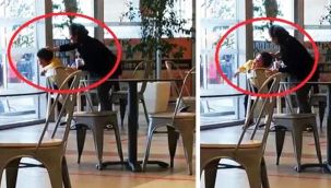 Yemek yemeyen çocuğu böyle dövdü