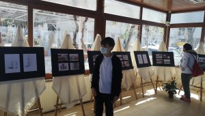 14 yaşındaki otizmli Ali Kerem resim sergisi açtı