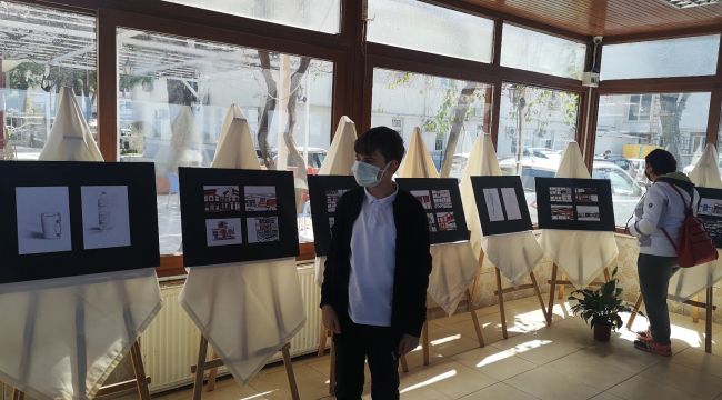 14 yaşındaki otizmli Ali Kerem resim sergisi açtı