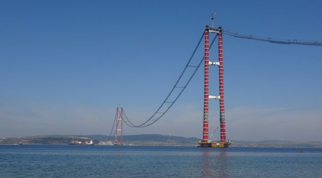 1915 Çanakkale Köprüsü'nde montaj