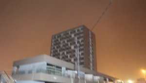 20 katlı binanın çatısında eylem yaptılar