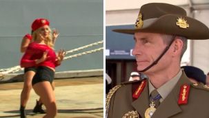 Askeri törende popo sallama dansı ortalığı karıştırdı