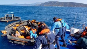 Çeşme açıklarında 37 göçmen kurtarıldı