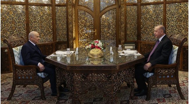 Erdoğan ile Devlet Bahçeli iftarda buluştu