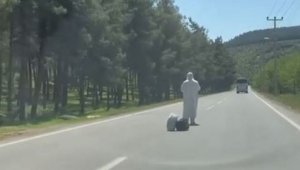 Hayalet paniği! Çarşafla farklı noktalarda görüldü