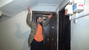 Hırsız bodrum kattaki evde mahsur kaldı