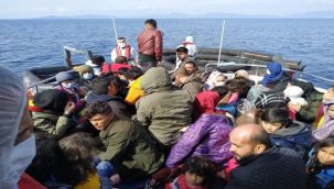 İzmir'de 59 düzensiz göçmen kurtarıldı