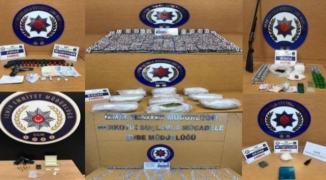 İzmir'de uyuşturucu operasyonları