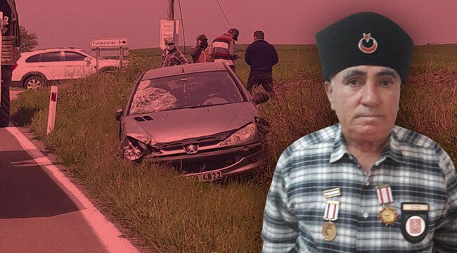 Kıbrıs gazisi, trafik kazasında hayatını kaybetti 