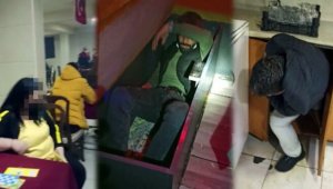 Kimi kanapeye saklandı, kimi dolaba