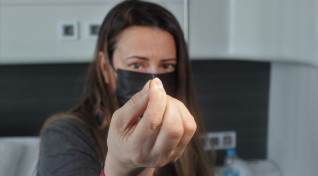 Kokoreç yerken diline iğne battı