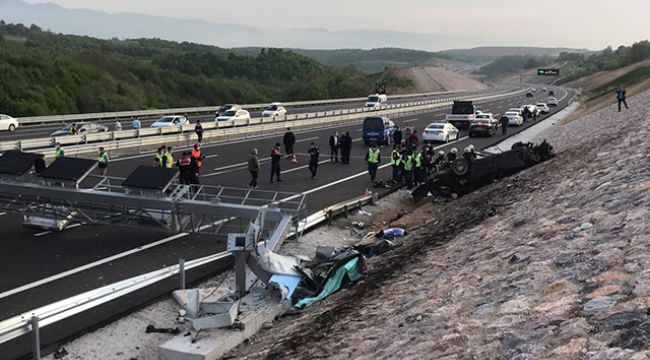 Kuzey Marmara Otoyolu'nda feci kaza! 