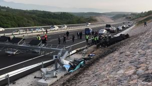 Kuzey Marmara Otoyolu'nda feci kaza! 
