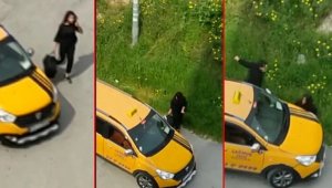 Taksici yol ortasında kadına dehşeti yaşattı