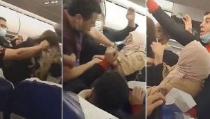 Uçakta yer kavgası dünya basınında