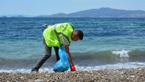 Aliağa sahillerinde yaz temizliği