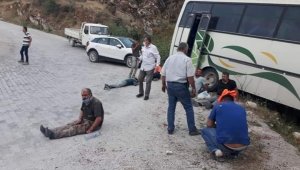 Aydın'da işçi servisi kaza yaptı: 14 yaralı