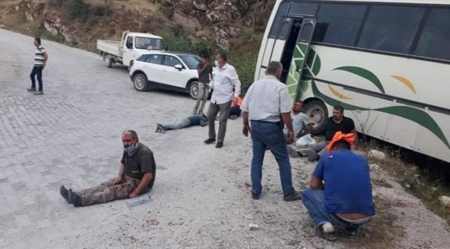 Aydın'da işçi servisi kaza yaptı: 14 yaralı