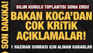 Bilim Kurulu toplantısı sona erdi