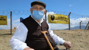 İzmir'in Çernobil'ine karşı 93'lük dede eylemde