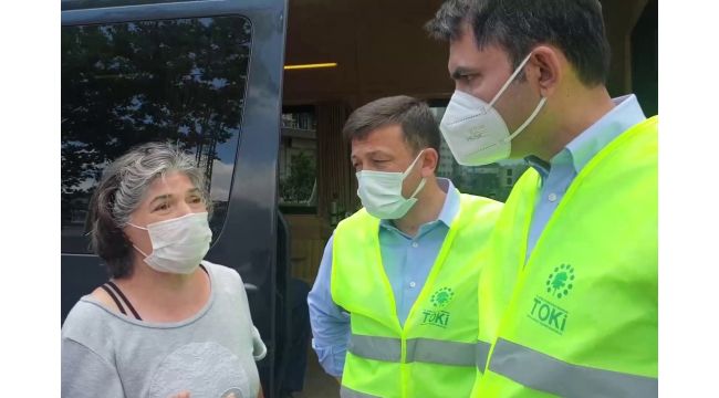 İzmirli depremzededen Bakan Kurum'a teşekkür