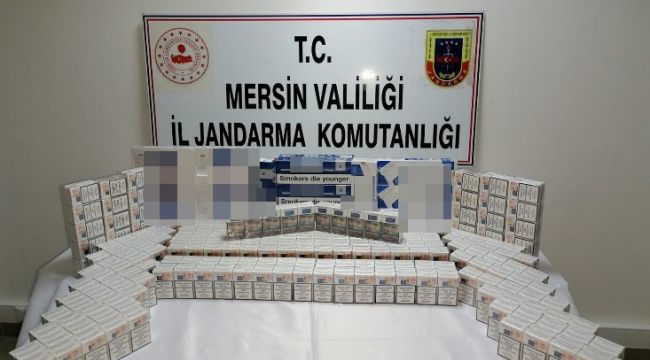 Mersin'de 770 paket kaçak sigara ele geçirildi