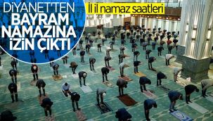 Ramazan Bayramı namazının saatleri belli oldu
