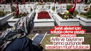 Şehit aileleri için bayram genelgesi