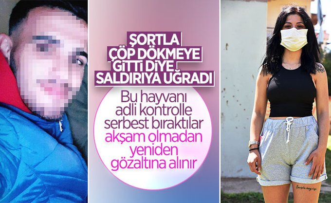 Şortla çöp atmaya gidince saldırıya uğradı