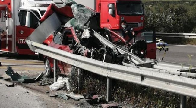 Torbalı'da feci kaza: Ok gibi saplandı