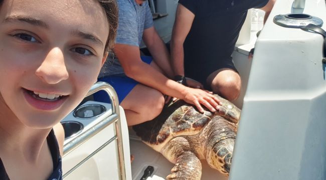 Zeynep'in dikkati, dev deniz canlısını kurtardı