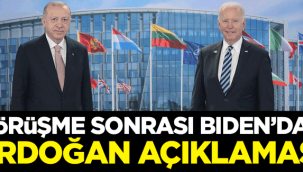ABD Başkanı Biden'dan Erdoğan açıklaması