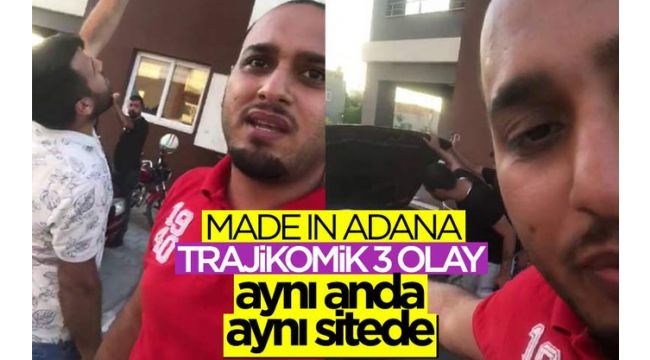 Adana'da aynı anda yaşanan 3 olayı birden görüntüledi